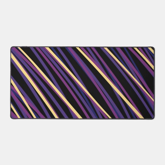 Abstract Paars & Goud Diagonale Golven Bureaumat (Voorkant)