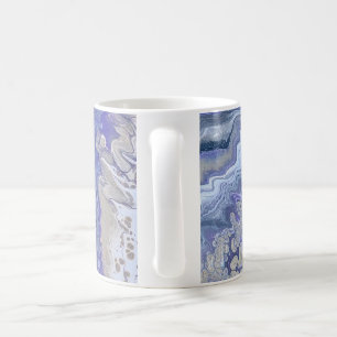 Abstract paars & goud mineraaladers koffiemok