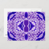 Abstract Paars kristalontwerp Briefkaart (Voorkant / Achterkant)