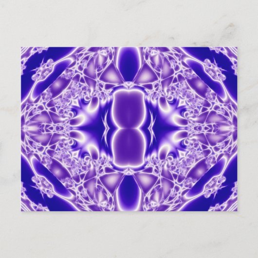 Abstract Paars kristalontwerp Briefkaart (Voorkant)