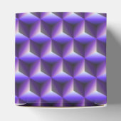 Abstract Paars Kubus Blok Patroon Bedankdoosjes (Bovenkant)