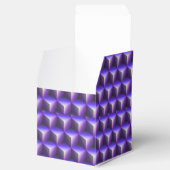 Abstract Paars Kubus Blok Patroon Bedankdoosjes (Geopend)