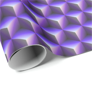 Abstract paars kubusblokpatroon cadeaupapier