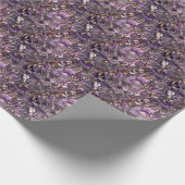 Abstract paars kwartskwarts, paars graniet cadeaupapier (Hoek)