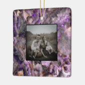 Abstract paars kwartskwarts, paars graniet keramisch ornament (Links)