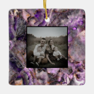 Abstract paars kwartskwarts, paars graniet keramisch ornament