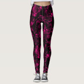 Abstract paars leggings (Voorkant)
