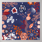 Abstract Paars lenteslantaarn Poster (Voorkant)