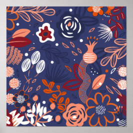 Abstract Paars lenteslantaarn Poster