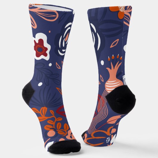 Abstract Paars lenteslantaarn Sokken (Gebogen)