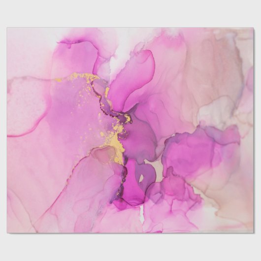 Abstract paars, lila, roze, gouden achtergrond, wa cadeaupapier (Vlak)