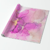Abstract paars, lila, roze, gouden achtergrond, wa cadeaupapier (Uitgerold)
