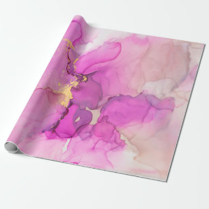Abstract paars, lila, roze, gouden achtergrond, wa cadeaupapier
