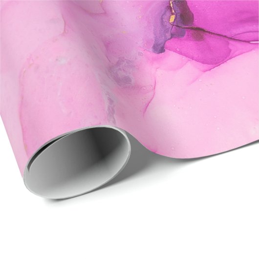 Abstract paars, lila, roze, gouden achtergrond, wa cadeaupapier (Rol Hoek)