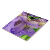 abstract Paars Lily-bloemkeramisch tegels Tegeltje (Zijkant)