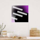Abstract Paars met Lichtstralen AP0005 Poster (Keuken)