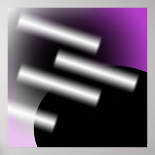Abstract Paars met Lichtstralen AP0005 Poster