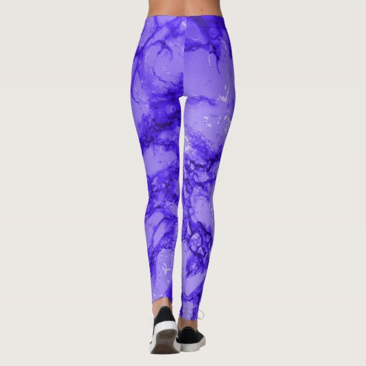 Abstract Paars model Leggings (Achterkant)