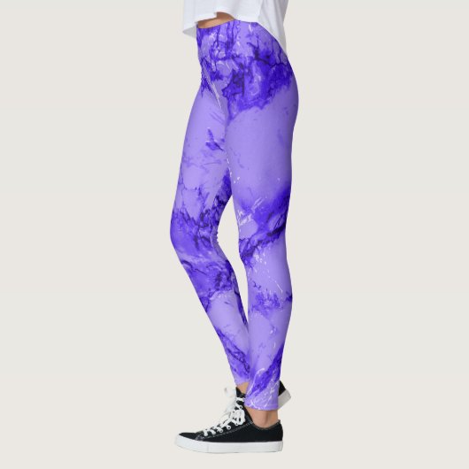 Abstract Paars model Leggings (Links)