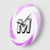 Abstract Paars monogram Grote Klok (Hoek)