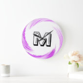 Abstract Paars monogram Grote Klok (Huis)