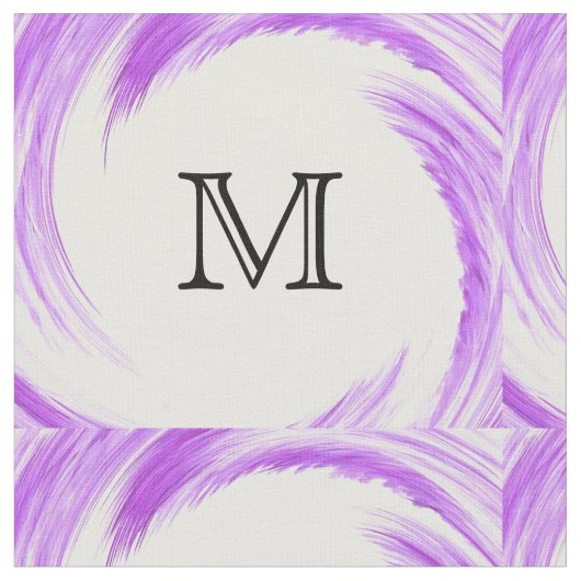 Abstract Paars monogram wervelkolom Stof (Close Up)