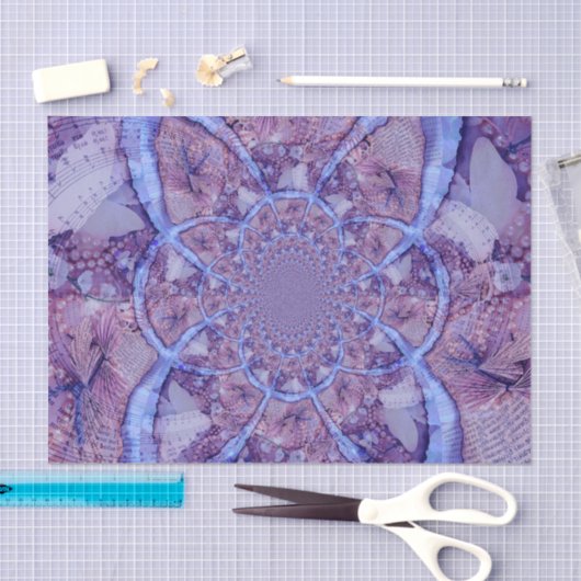 Abstract Paars ontkoppelingsmodel Boho Hippie Tissuepapier (Craft)