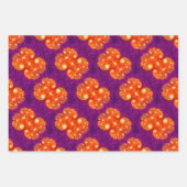 Abstract Paars Oranje fractaal kunstpatroon Inpakpapier Vel (Voorkant 3)