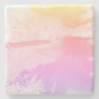 Abstract Paars, Oranje, geel Onderzetter