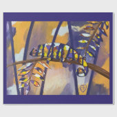 Abstract Paars Oranje kameleon Cadeaupapier (Vlak)