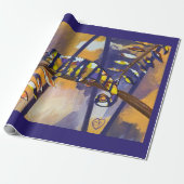 Abstract Paars Oranje kameleon Cadeaupapier (Uitgerold)