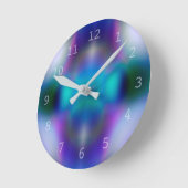 Abstract paars patroon ronde klok (Hoek)
