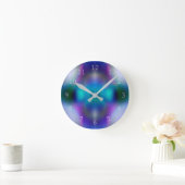Abstract paars patroon ronde klok (Huis)