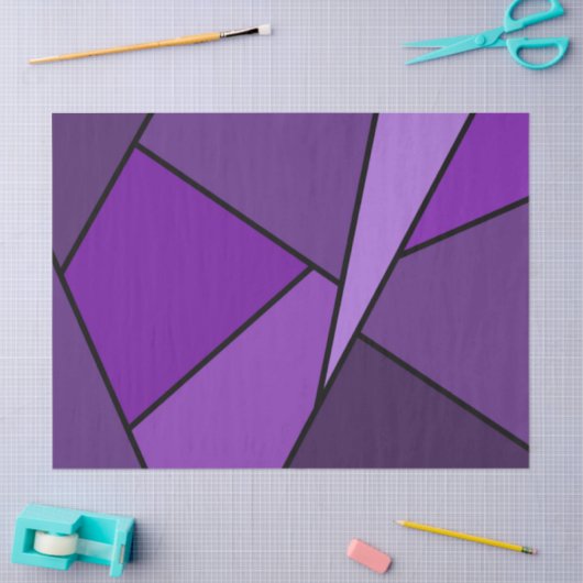 Abstract Paars-polygons-weefselpapier Tissuepapier (Craft)