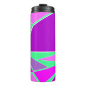 Abstract Paars, Roze, Groen, Koel Thermosbeker (Voorkant)