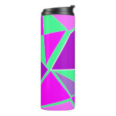 Abstract Paars, Roze, Groen, Koel Thermosbeker (Gedraaid links)