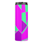 Abstract Paars, Roze, Groen, Koel Thermosbeker (Achterkant)