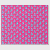 Abstract Paars roze met prettig kerstfeest Cadeaupapier (Vlak)