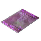 Abstract Paars Roze  Roze Naam & Initiaal Notitieboek (Linkerzijde)