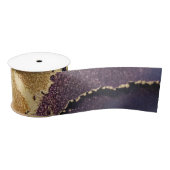 Abstract Paars Tan Gold Satijnen Lint (Spoel)