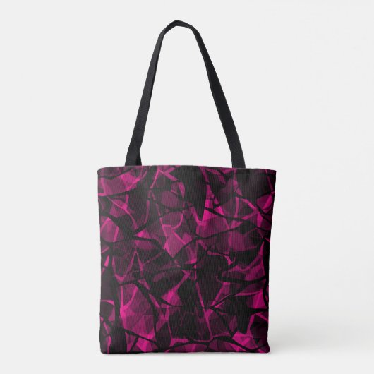 Abstract paars tote bag (Achterkant)