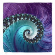 Abstract Paars Turquoise Gradient Spiral Fractal