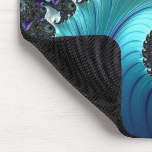 Abstract Paars Turquoise Gradient Spiral Fractal Muismat (Hoek)