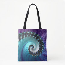 Abstract Paars Turquoise Gradient Spiral Fractal