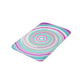 Abstract paars turquoise spiraal badmat (Gekanteld)