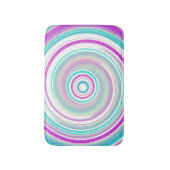 Abstract paars turquoise spiraal badmat (Voorkant Verticaal)