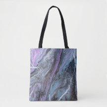 Abstract paars & turquoise stroming