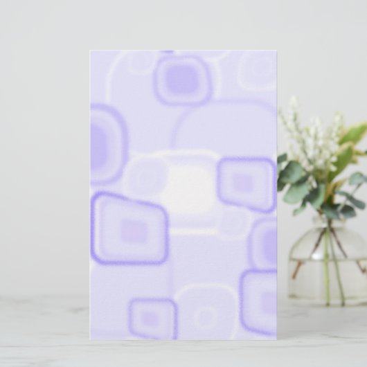 Abstract Paars vierkant Briefpapier (Staand voorkant)