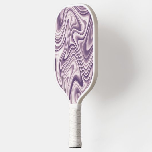 Abstract Paars vloeibaar marmerpatroon Pickleball Paddle (Links)