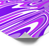Abstract Paars Wervelend Patroon Poster (Hoek)